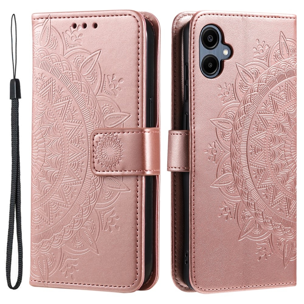 Mandala könyv tok Samsung Galaxy A06 4G - rózsa arany