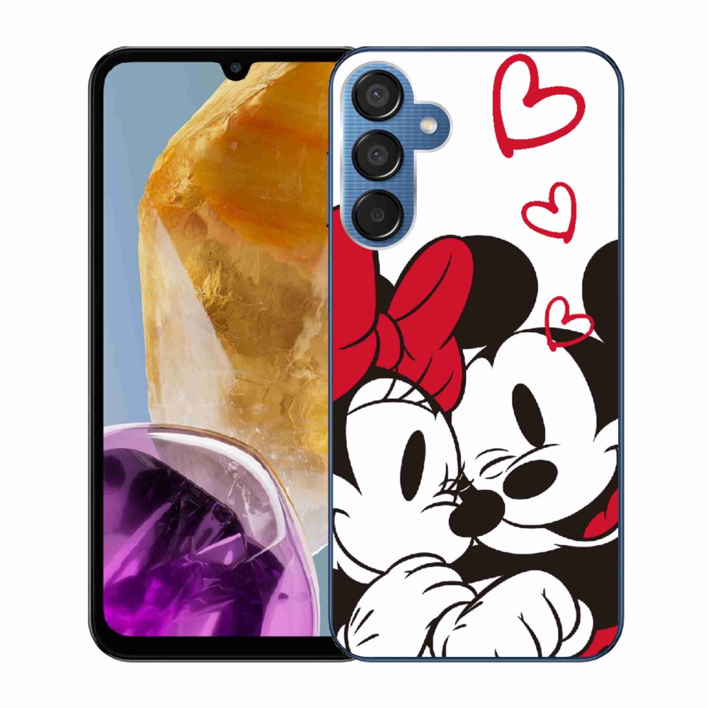Gél borító mmCase Samsung Galaxy M15 5G - minnie és mickey - Samsung Galaxy M15 5G-hez
