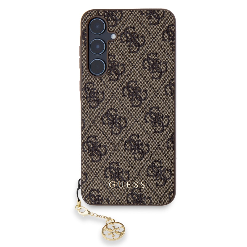 Guess 4G Charm hátlap Samsung Galaxy A55 barna színű hátlaphoz
