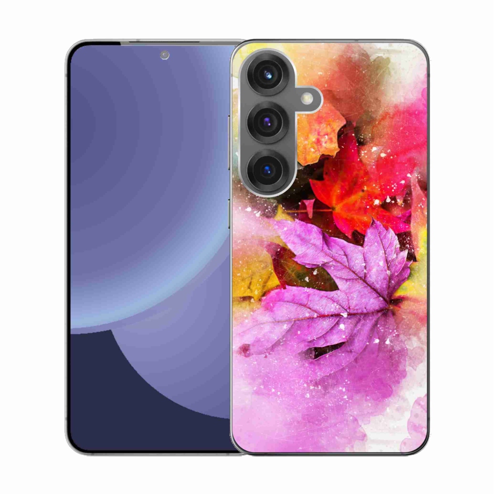 Gél borítás mmCase Samsung Galaxy S25 készülékhez - színes levelek
