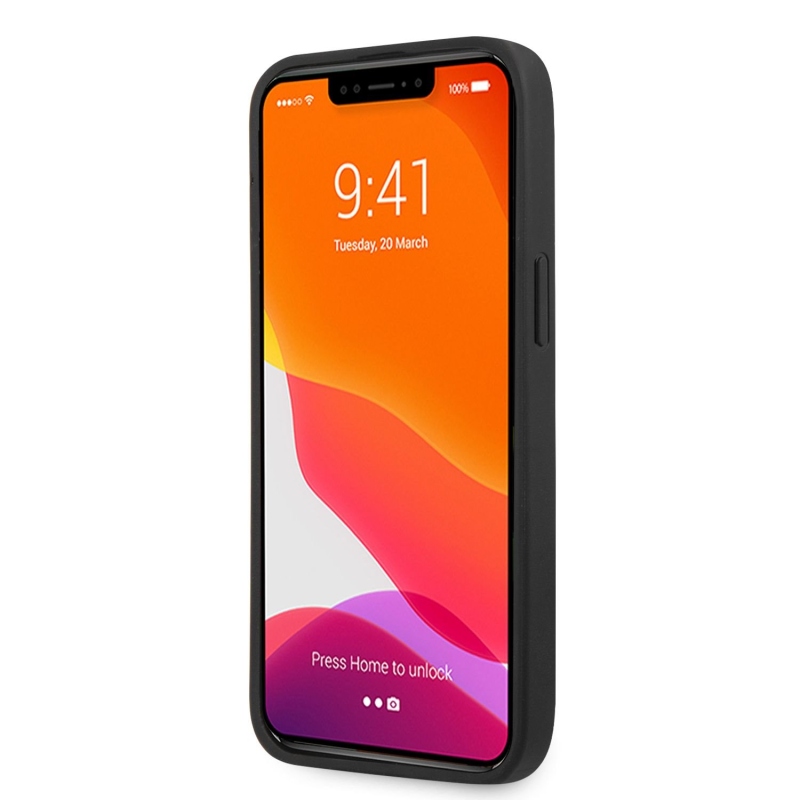 Guess PU 4G fém logós hátlap iPhone 13 Pro Max-hoz szürke