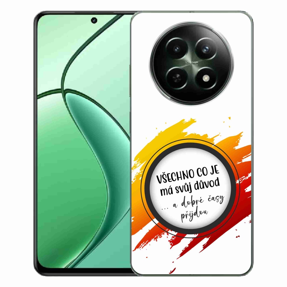 Gél borítás mmCase a Realme 12 5G/12x 5G - idézet 3 fehér háttérrel