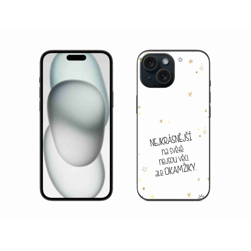 Gél borítás mmCase iPhone 15 - idézem 4 fehér háttérrel