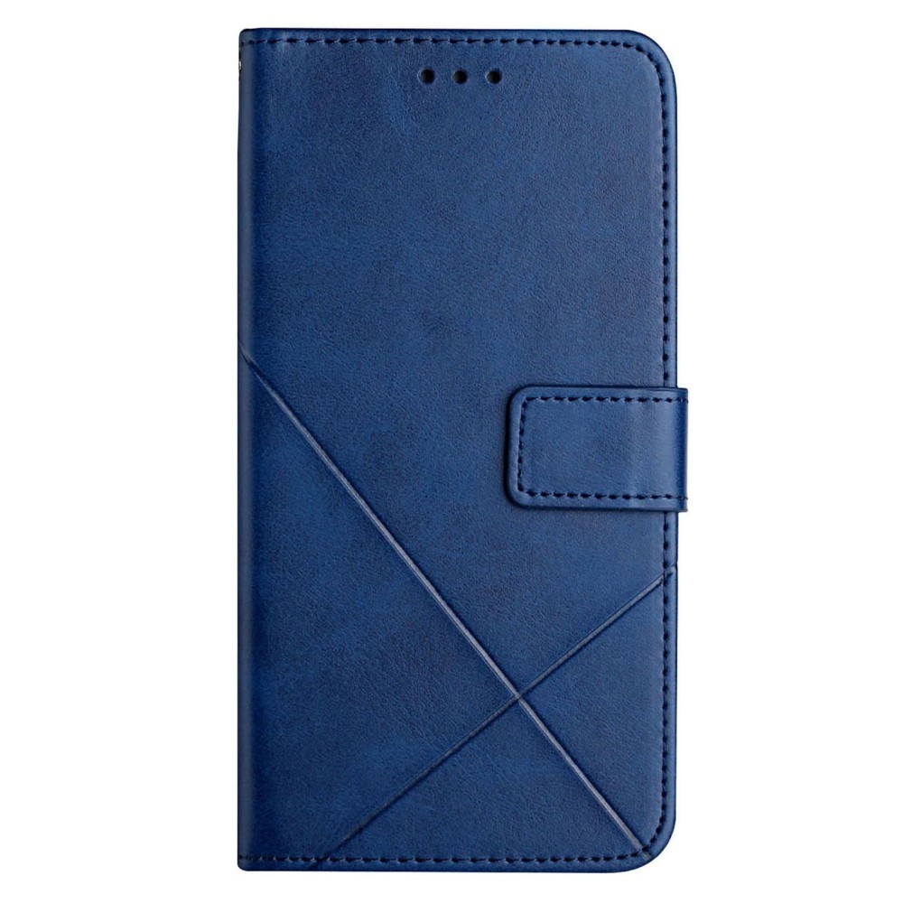 Vonalas könyv tok Xiaomi Redmi Note 14 5G-hez - kék