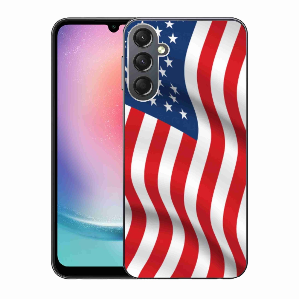 Gél borítás mmCase Samsung Galaxy A24 - amerikai zászlóhoz