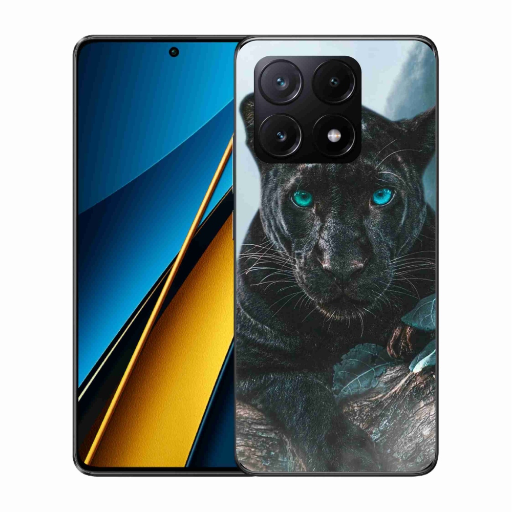 Gél borítás mmCase a Xiaomi Poco X6 Pro 5G számára - fekete párduc