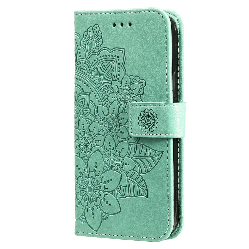 Mandala könyvtáska a Realme C67 készülékhez - teal színű