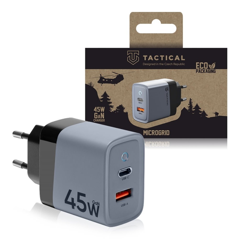 Taktikai mikrohálózat GaN 45W szürke