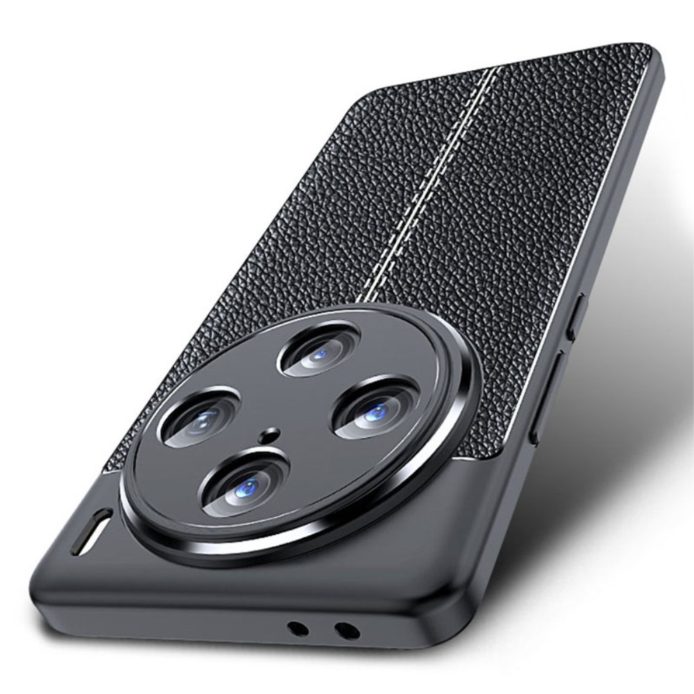 Litchi tartós zselés tok a Vivo X100 Pro 5G készülékhez - fekete