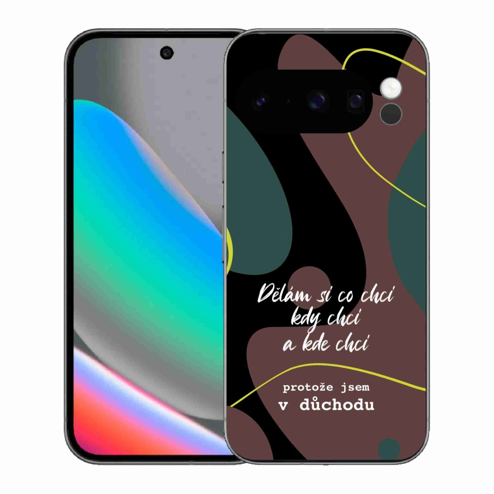 Gél borítás mmCase a Google Pixel 10 Pro számára - vicces szöveg 10 fekete háttér