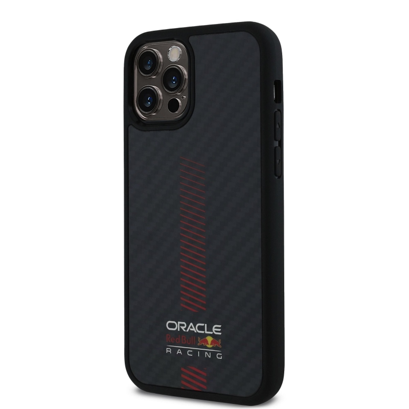 Red Bull Carbon Powerbar MagSafe MagSafe hátlap iPhone 12/12 Pro készülékhez Fekete