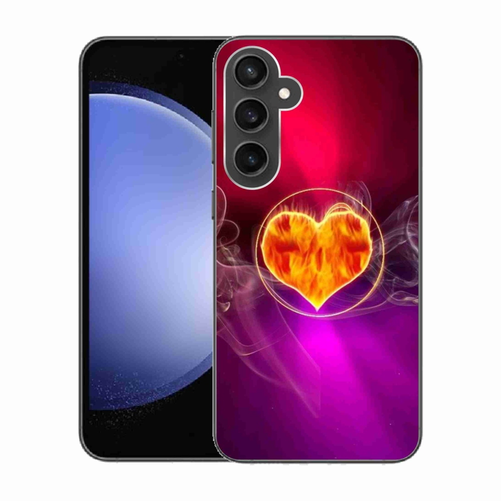 Gél borítás mmCase Samsung Galaxy S23 FE készülékhez - tüzes szív