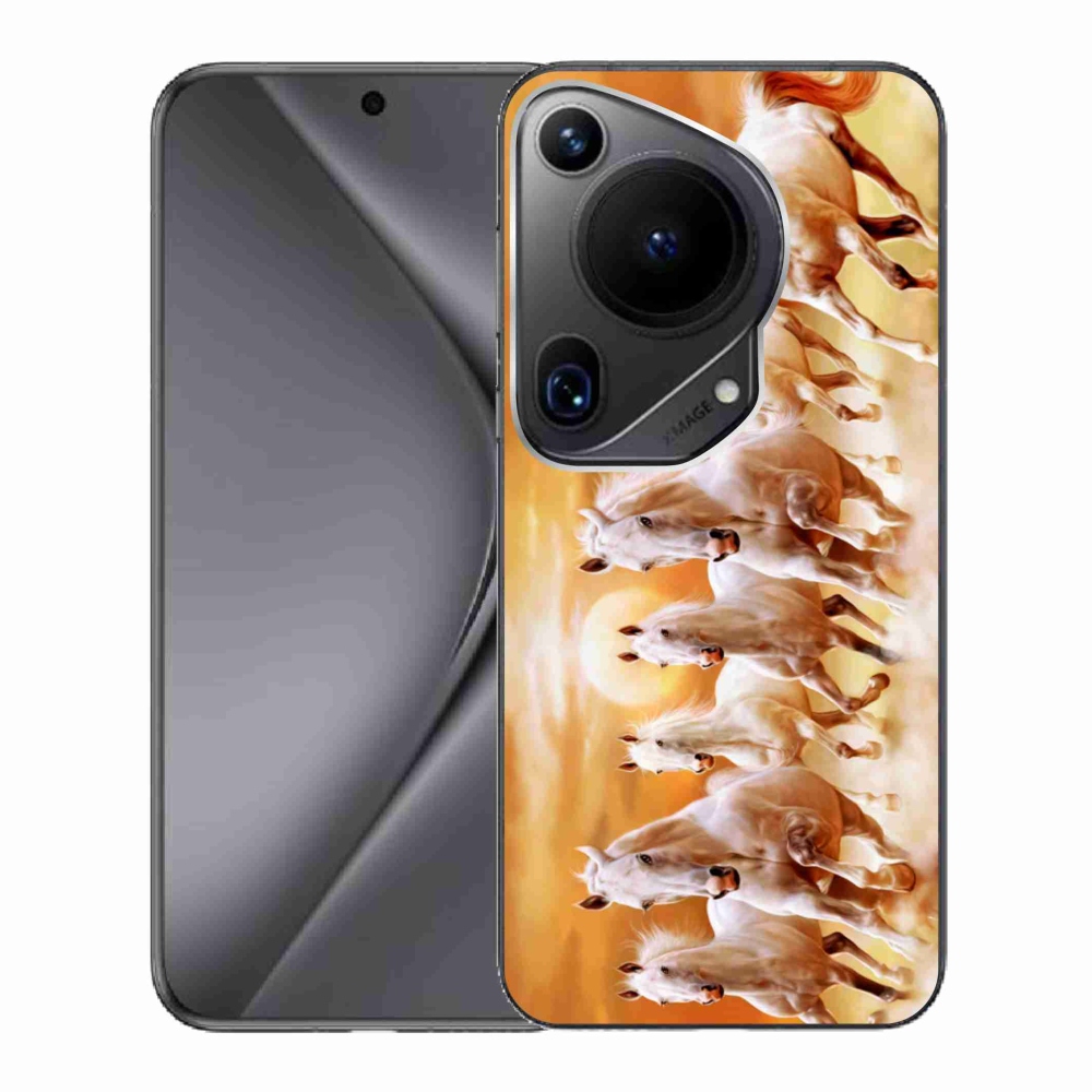 Gél tok mmCase a Huawei Pura 70 Ultra készülékhez - lovak 2