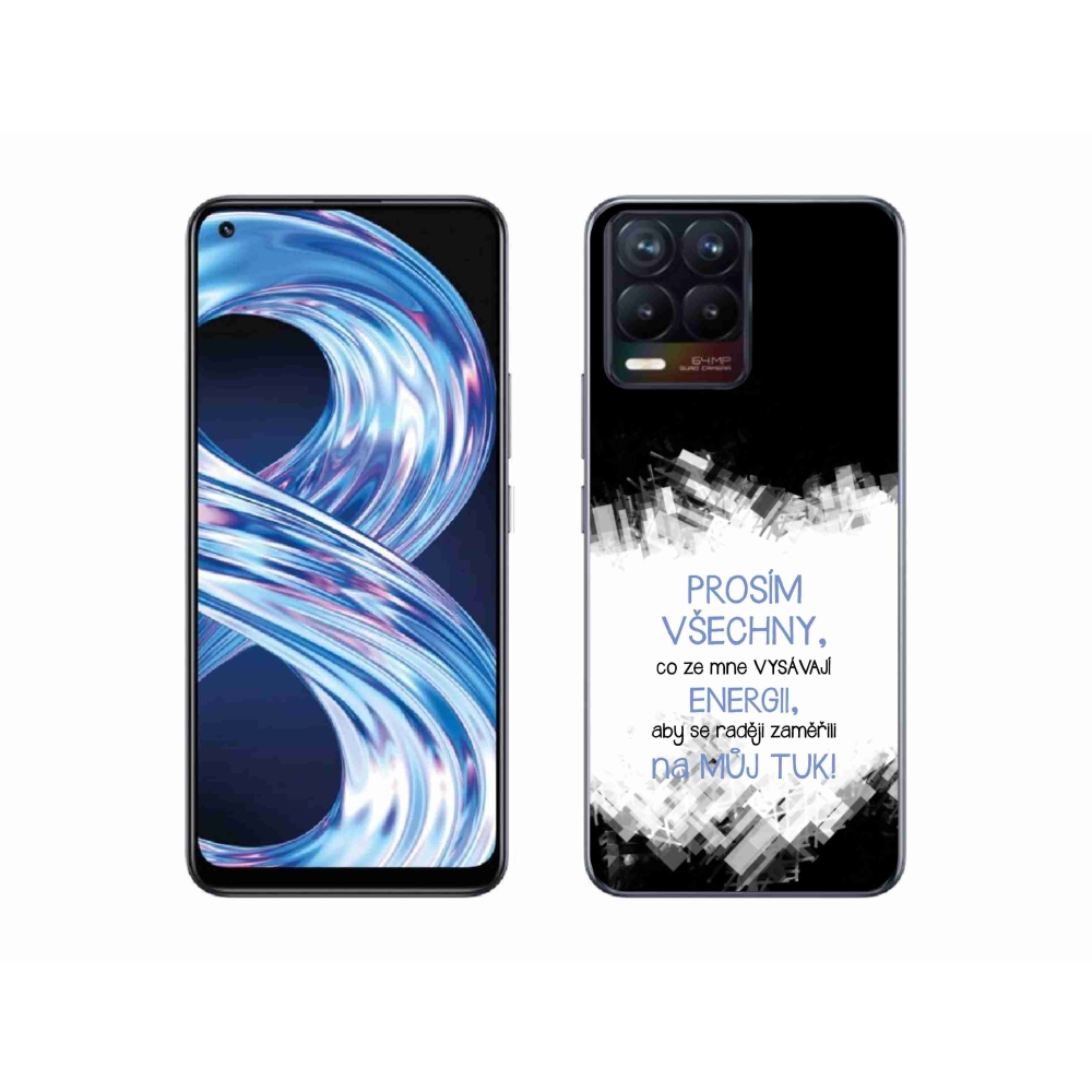 Gél borító mmCase a Realme 8 4G-hez - vicces szöveg 1 kék