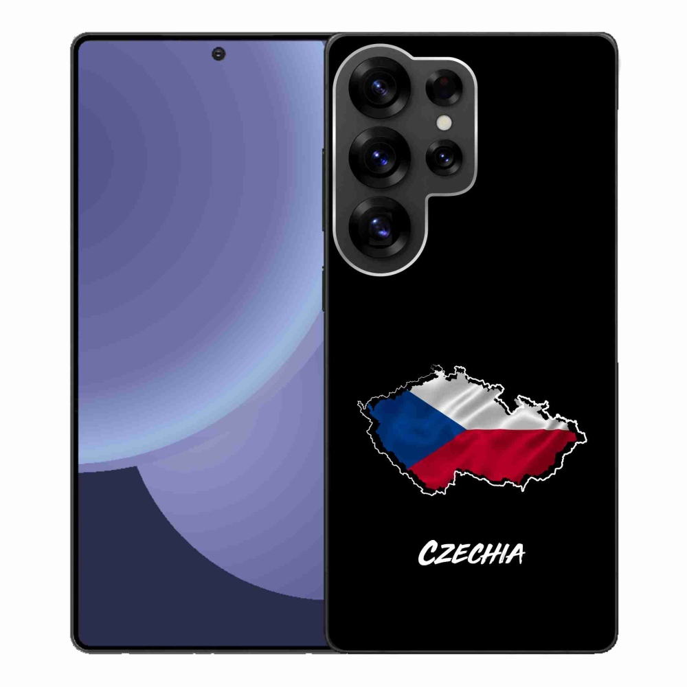 Gél védőhuzat mmCase Samsung Galaxy S25 Ultra - Csehország fekete háttérrel