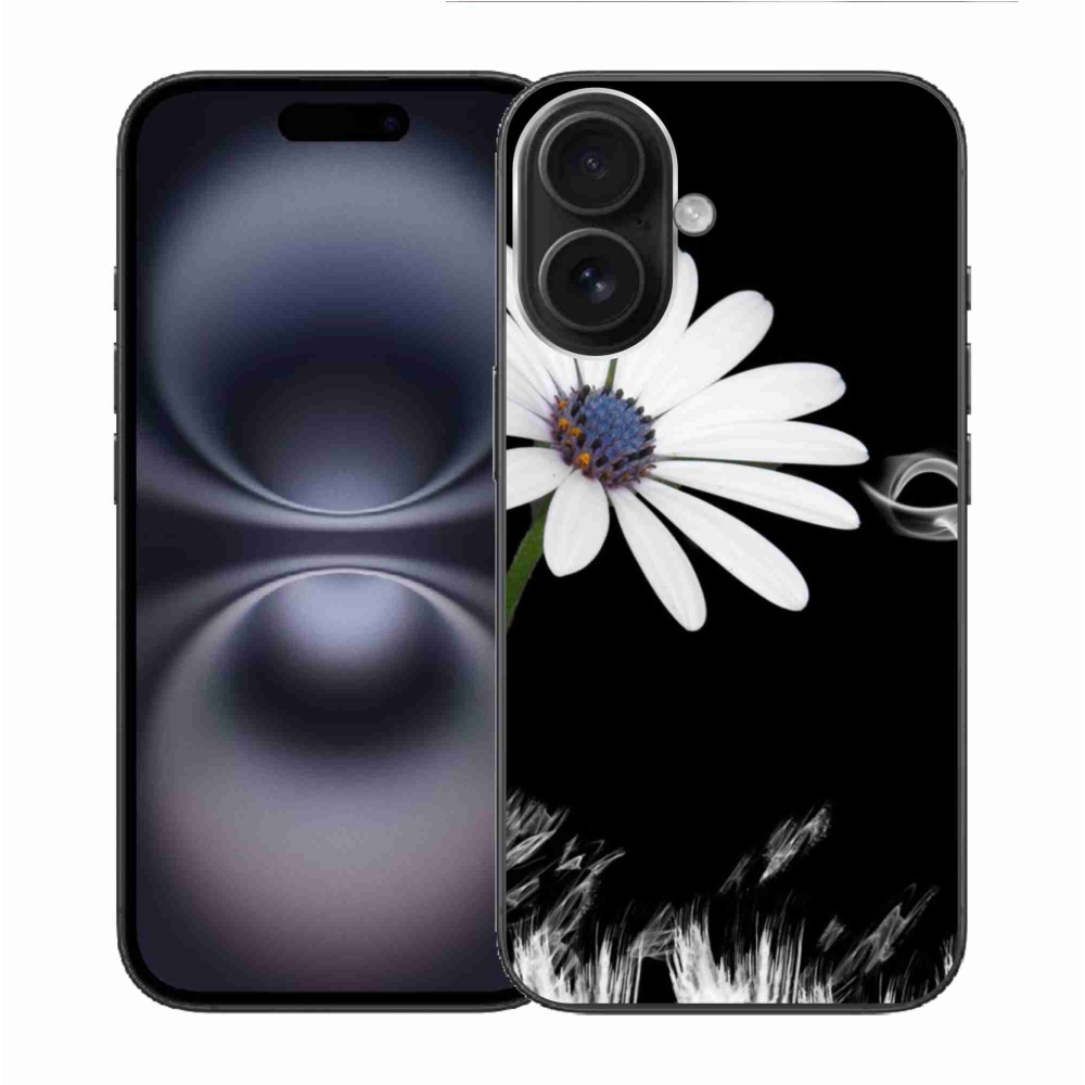 Gél borítás mmCase iPhone 16 készülékhez - fehér virág