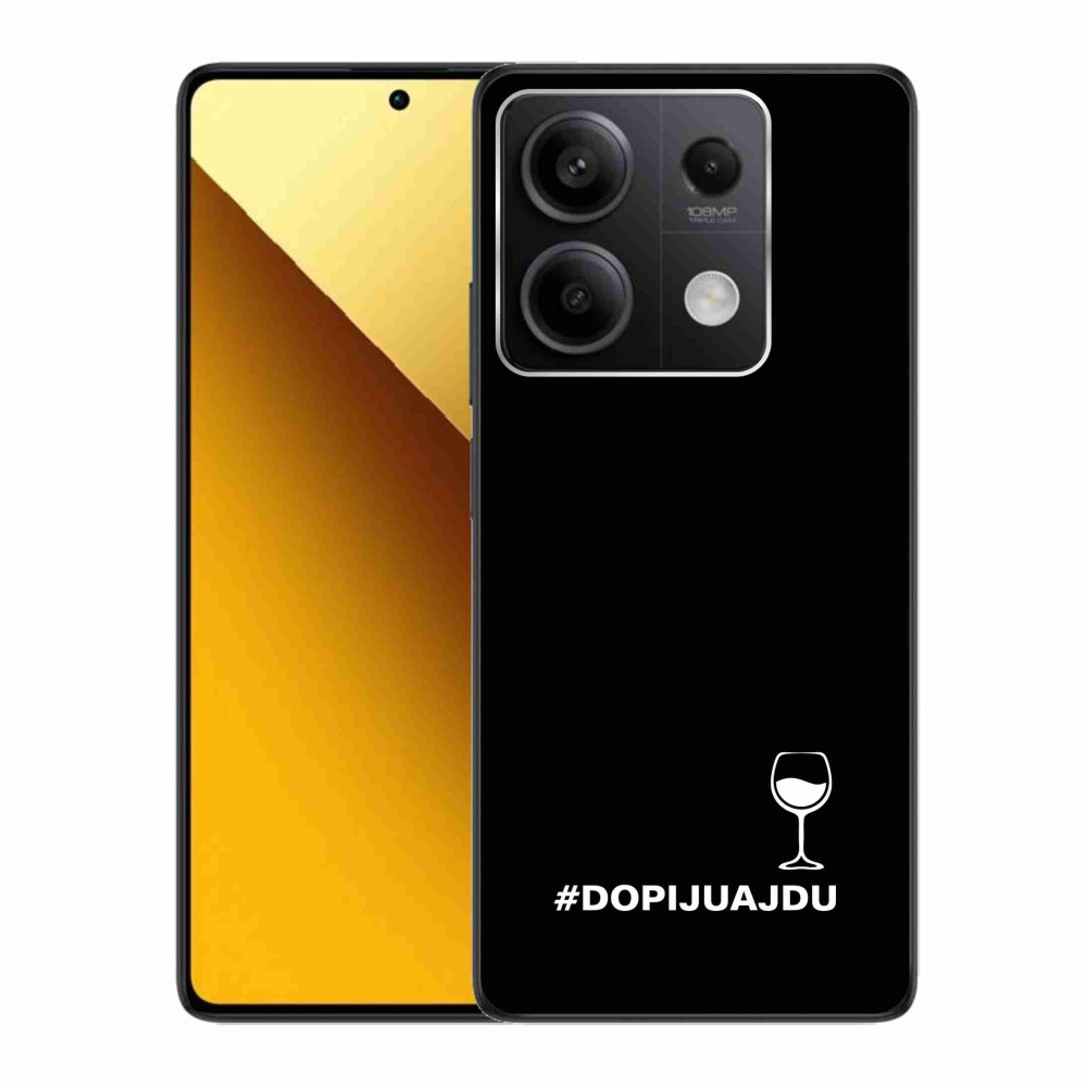Gél borítás mmCase a Xiaomi Redmi Note 13 5G-hez - bor motívum fekete háttérrel