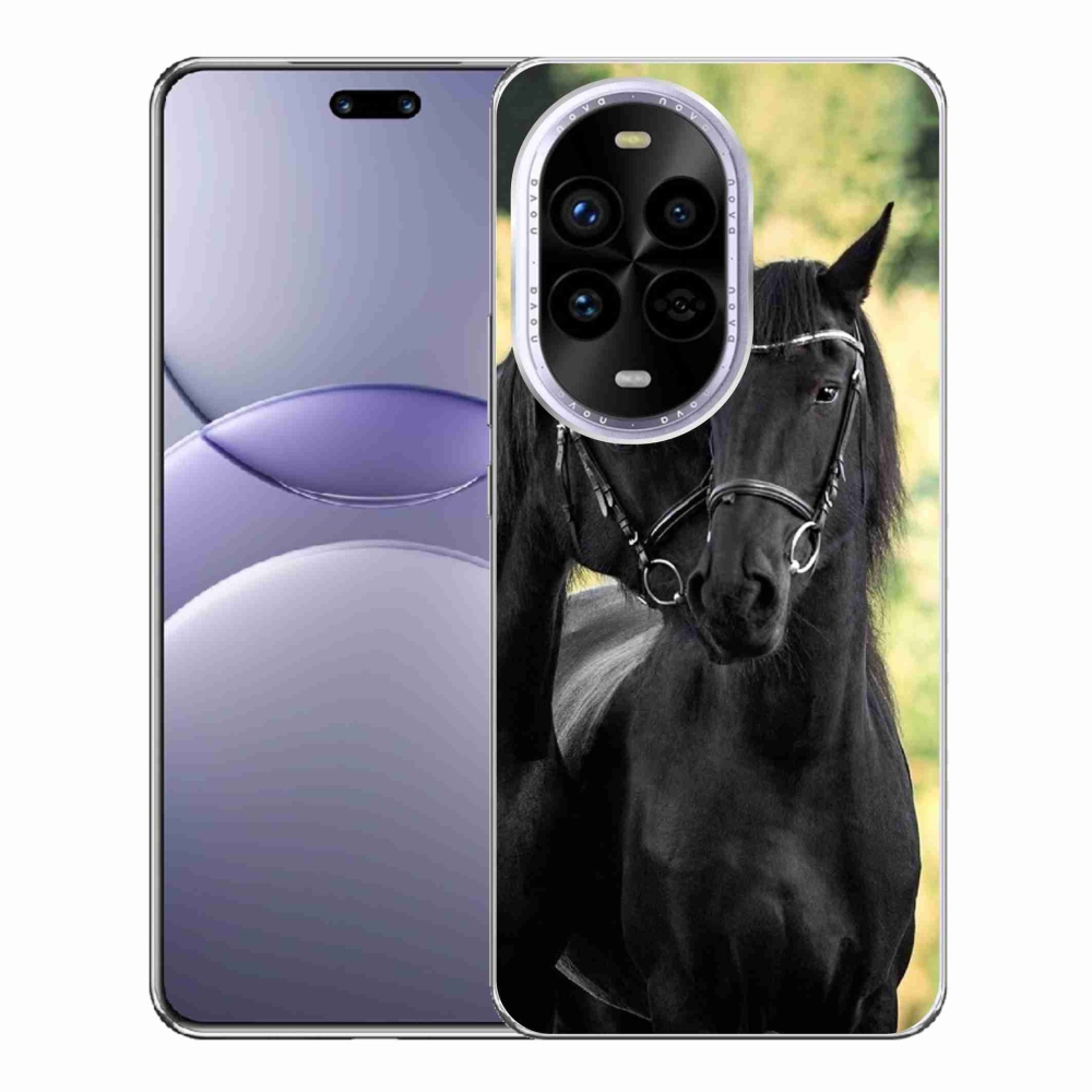 Gél borítás mmCase a Huawei Nova 13 Pro 5G-n - két fekete ló