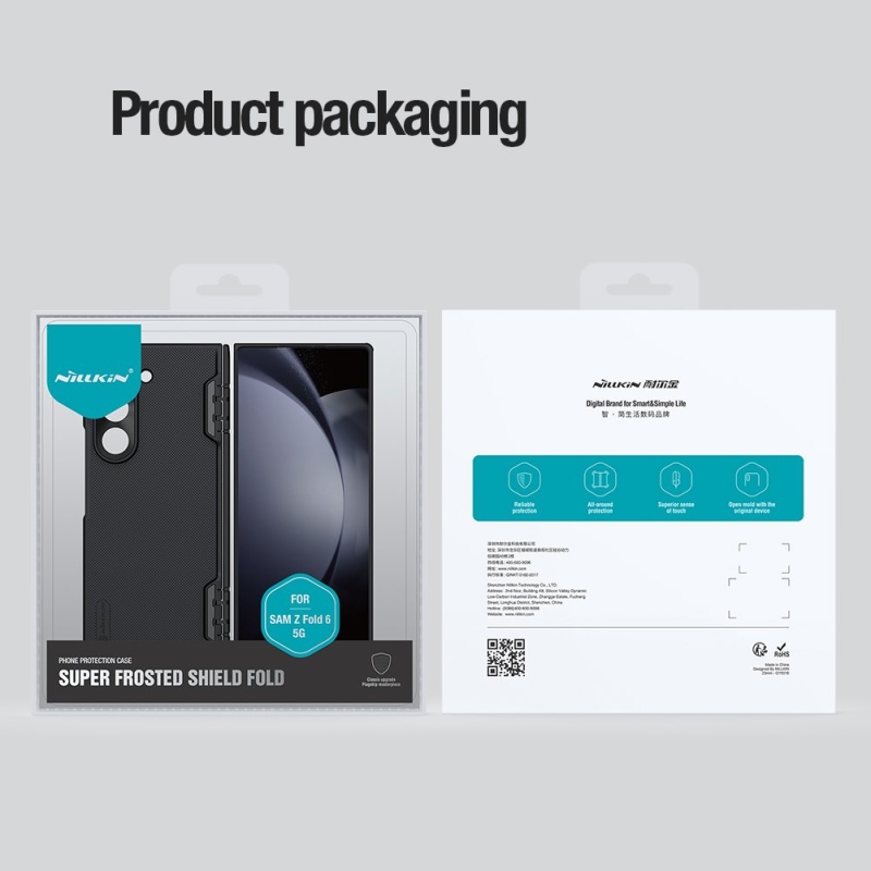 Nillkin Super Frosted FOLD hátlap a Samsung Galaxy Z Fold 6-hoz Fekete fekete