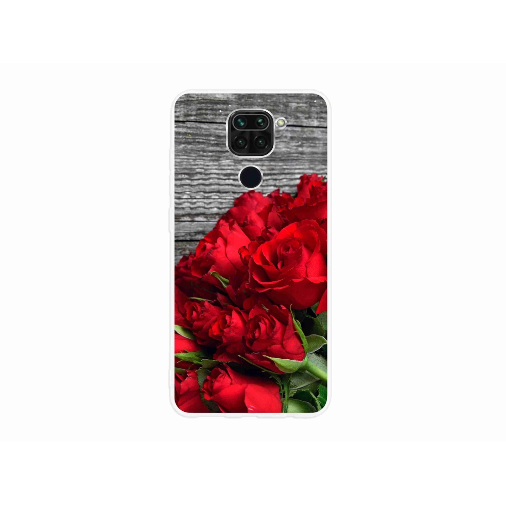 Gél borítás mmCase a Xiaomi Redmi Note 9-hez - piros rózsa