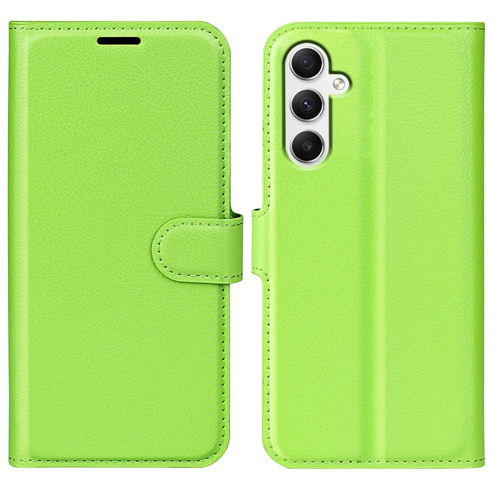 Litchi könyv tok Samsung Galaxy A35 5G - zöld