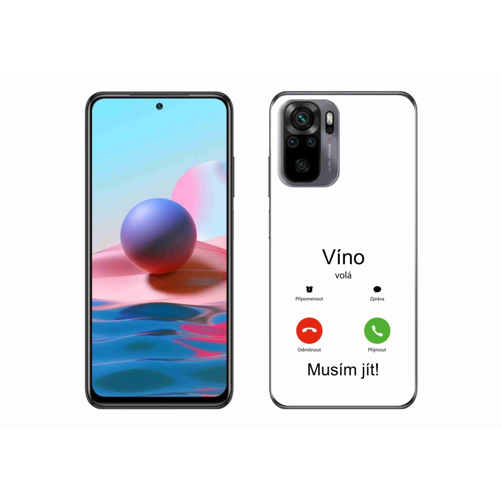 Gél borítás mmCase a Xiaomi Redmi Note 10 4G - bor hívások fehér háttérrel