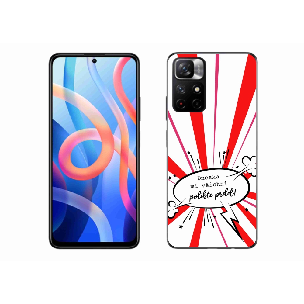 Gél borító mmCase a Xiaomi Redmi Note 11S 5G-hez - vicces szöveg 15 fehér háttérrel