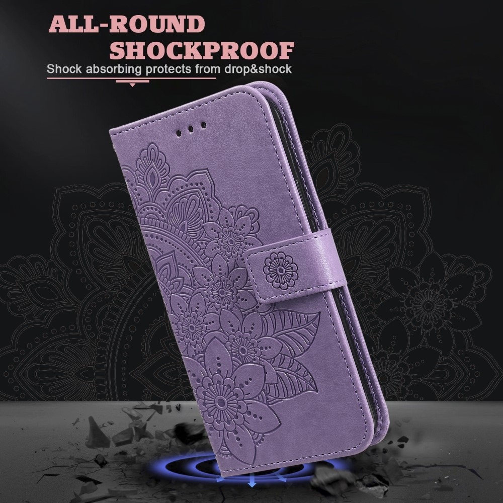 Mandala könyvtáska a Realme GT 7 Pro 5G készülékhez - lila