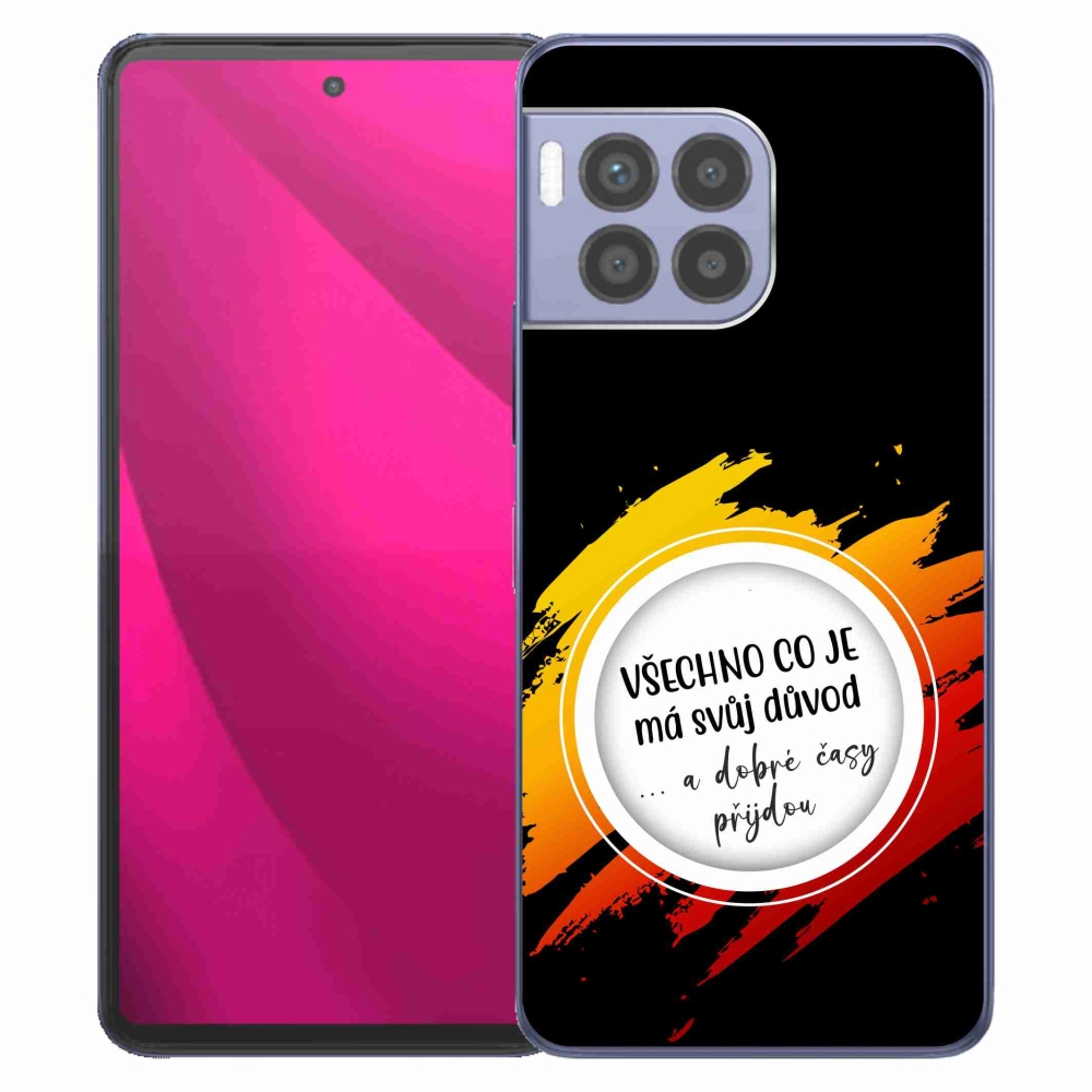 Zselés borítás mmCase a T-Mobile T Phone 2 Pro készülékhez - idézet 3 fekete háttér