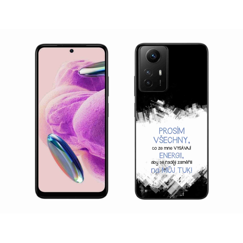 Gél borító mmCase a Xiaomi Redmi Note 12S-hez - vicces szöveg 1 kék