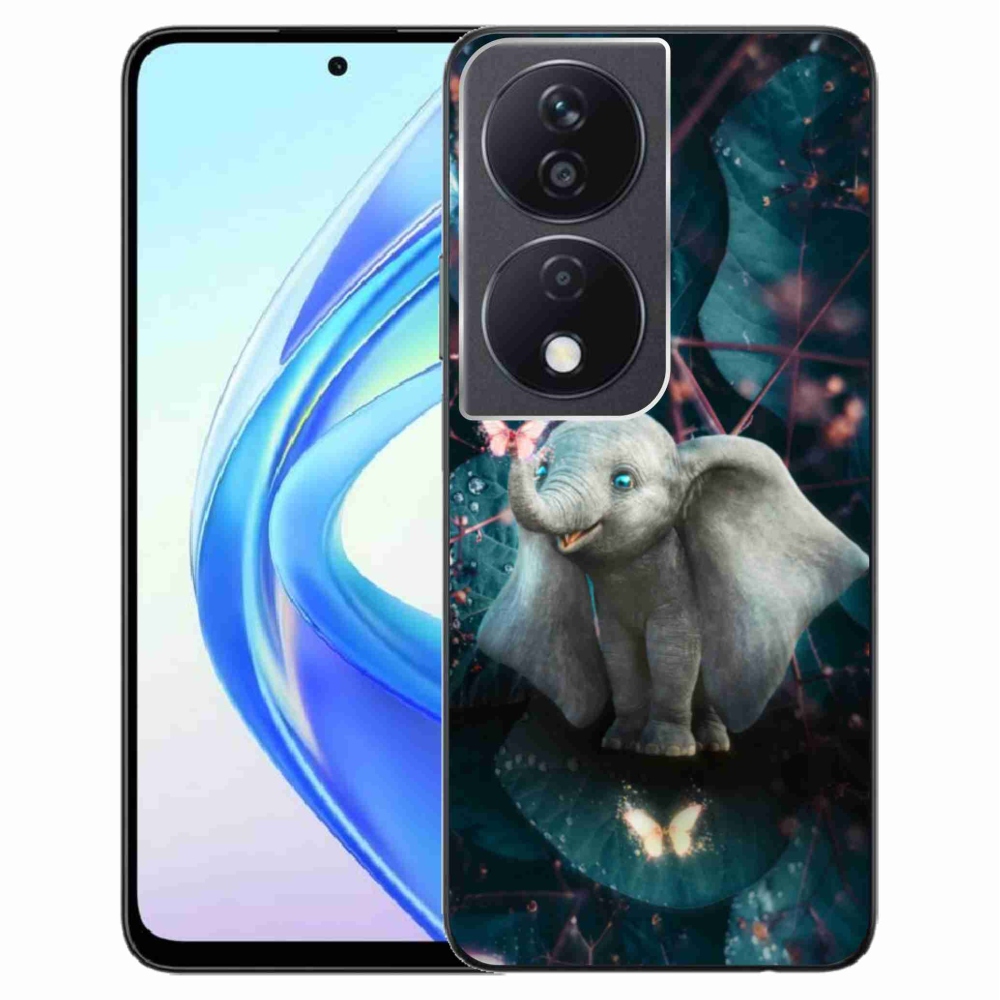 Zselés borítás mmCase a Honor X7b/Honor 90 Smart készülékhez - aranyos elefánt