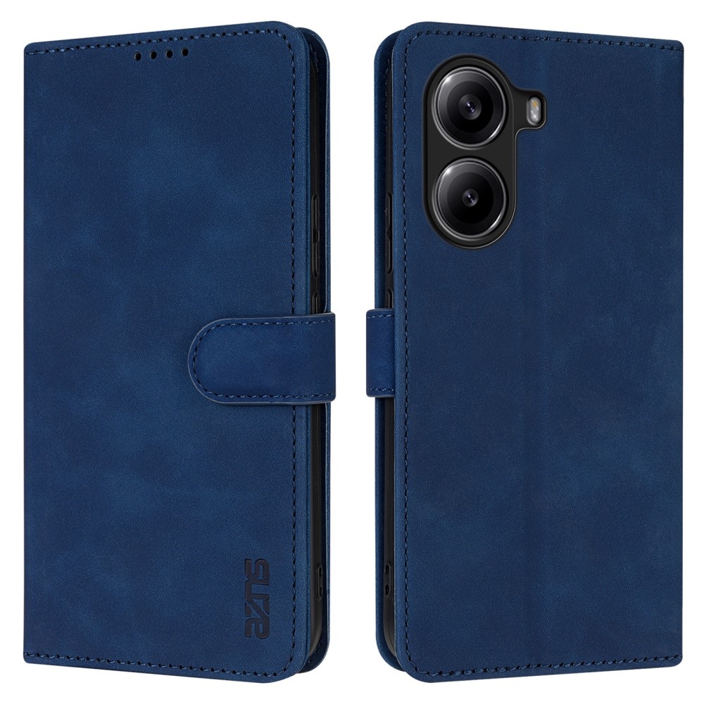 AZNS tok könyv tok Xiaomi Poco X7 Pro 5G-hez - kék