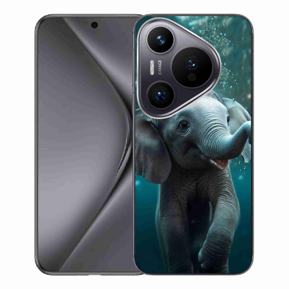 Zselés borítás mmCase a Huawei Pura 70 Pro számára - elefánt a víz alatt