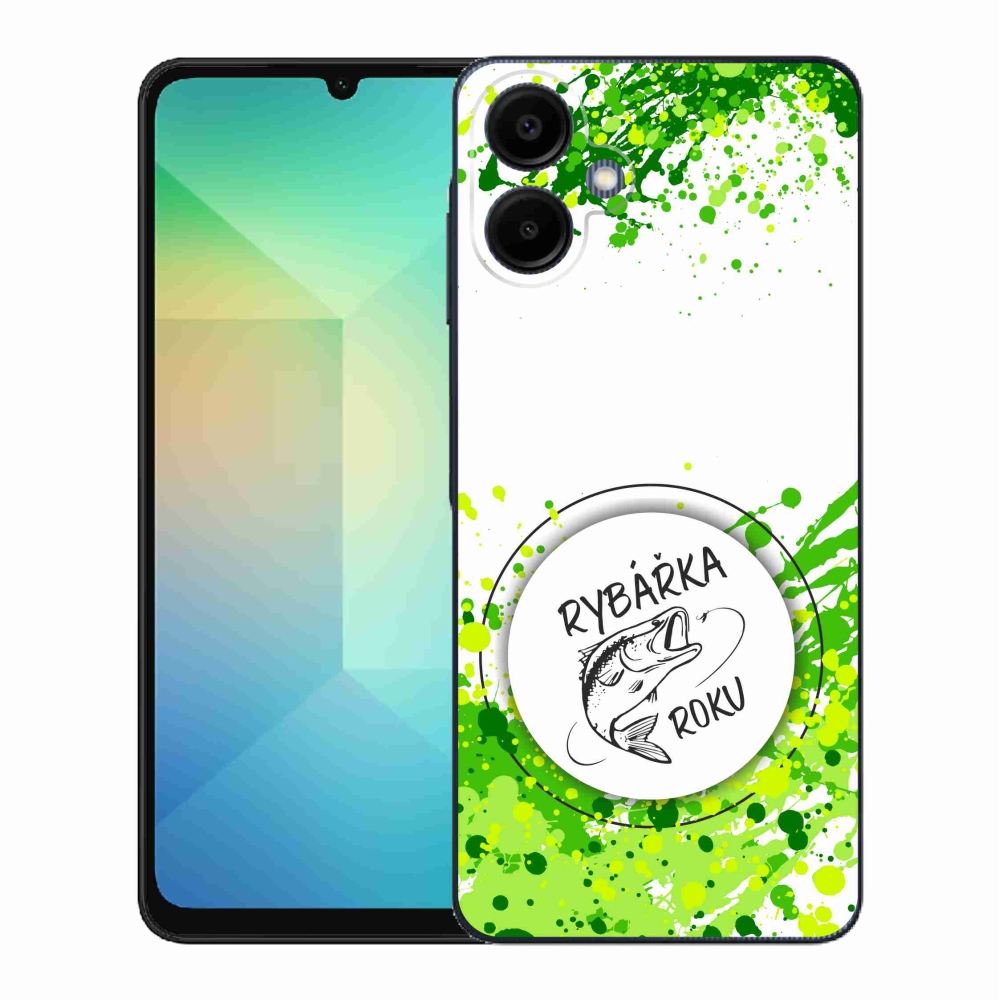 Gél borító mmCase Samsung Galaxy A06 4G - az év horgásza fehér háttérrel