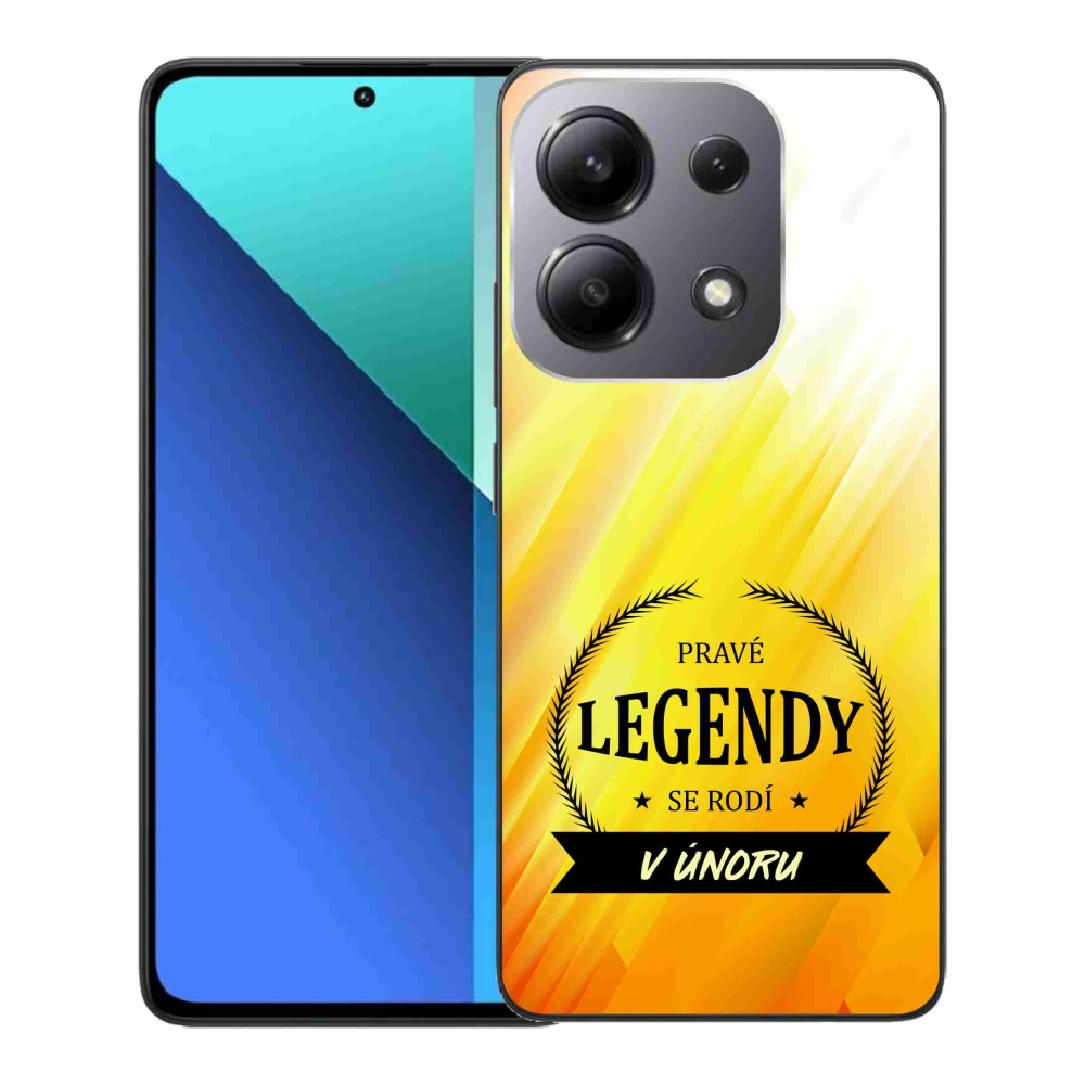 Gél borítás mmCase a Xiaomi Redmi Note 13-on - Legendák februárban sárga háttérrel