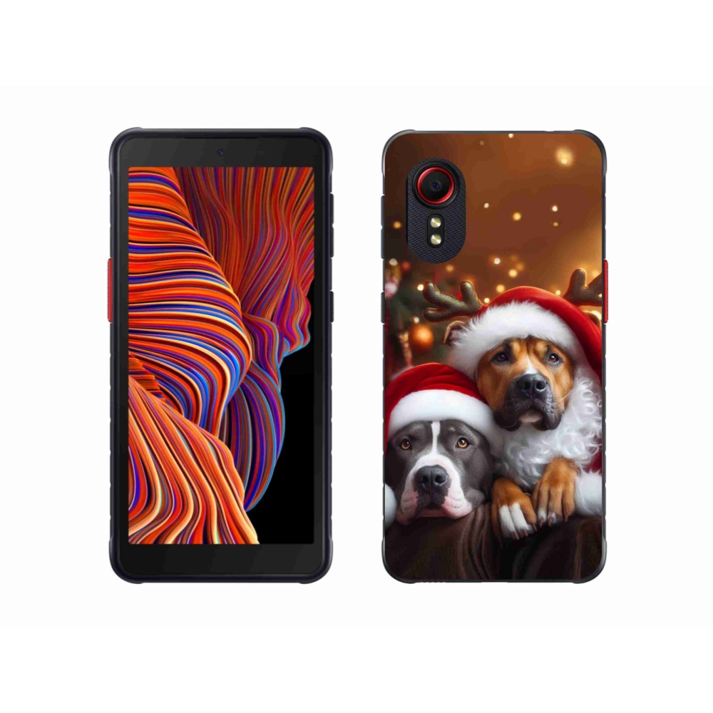 Gél borítás mmCase Samsung Galaxy Xcover 5 - Karácsonyi kutyák