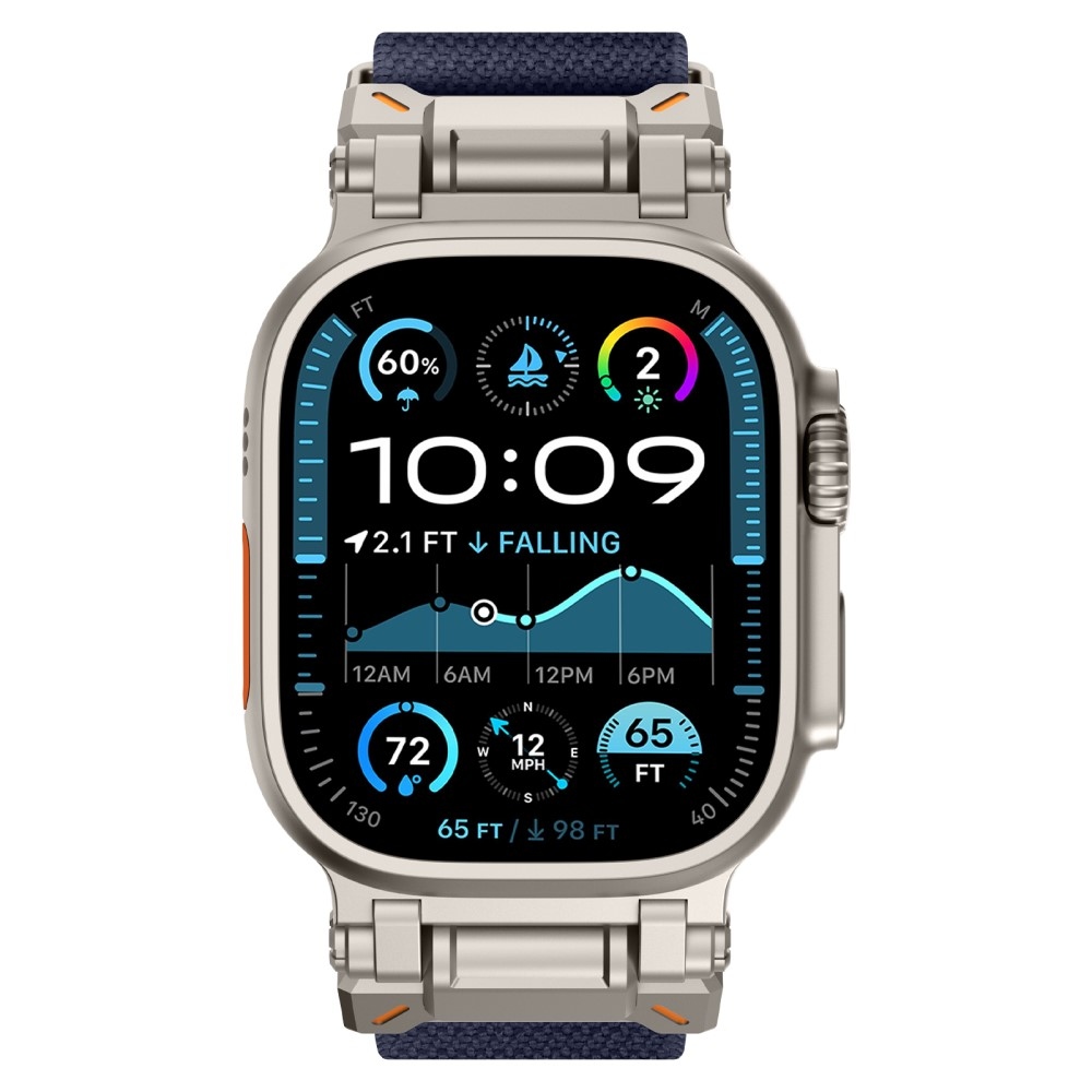Titán nejlon szíj Apple Watch Ultra/Ultra 2 49mm/SE/SE 2022/2023 44mm/10 46mm/9/8/7 45mm/6/5/4 44mm/3/2/1 42 mm - kék