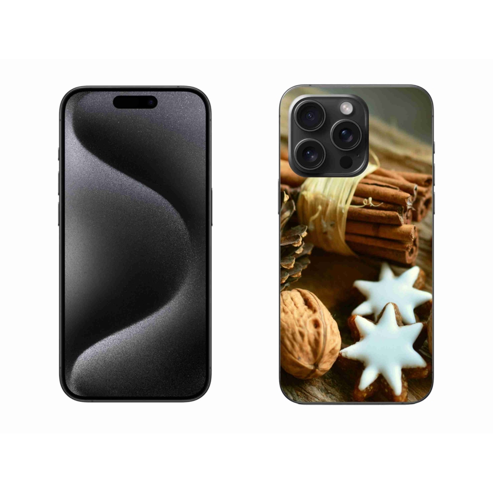 Gél borítás mmCase iPhone 15 Pro Max készülékhez - fahéj és mézeskalács