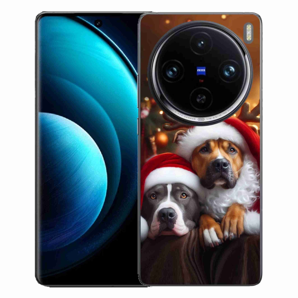 Zselés borítás mmCase a Vivo X100 Pro 5G-hez - Karácsonyi kutyák