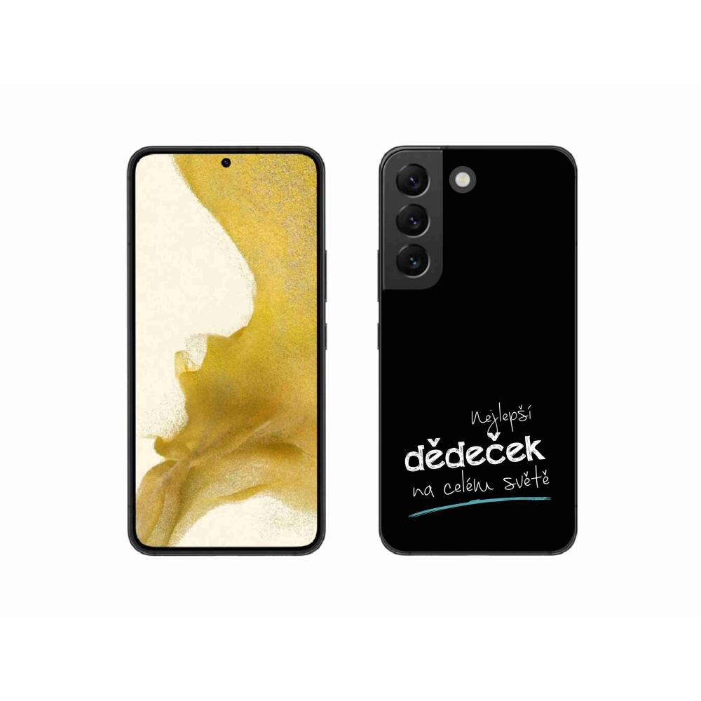 Gél borító mmCase Samsung Galaxy S22 5G - a legjobb nagypapa 3 fekete háttérrel