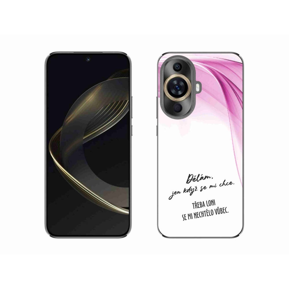 Gél borító mmCase a Huawei Nova 11-hez - vicces szöveg 12 fehér háttérrel
