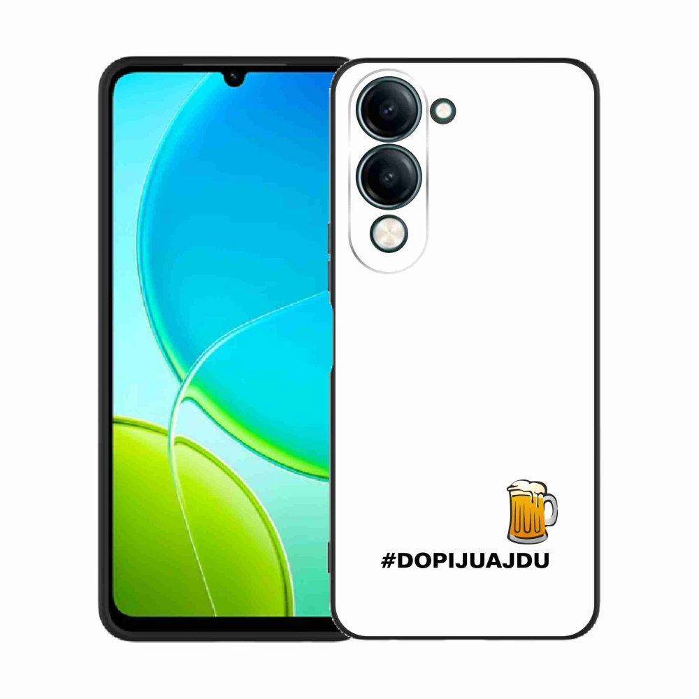 Gél borító mmCase a Vivo Y29s 5G-hez - sör motívum 1 fehér háttér