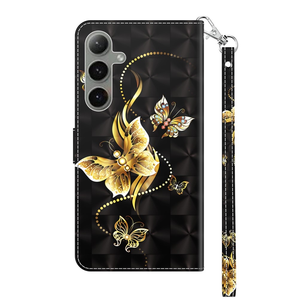 Spot book tok Samsung Galaxy S24 FE készülékhez - arany pillangó