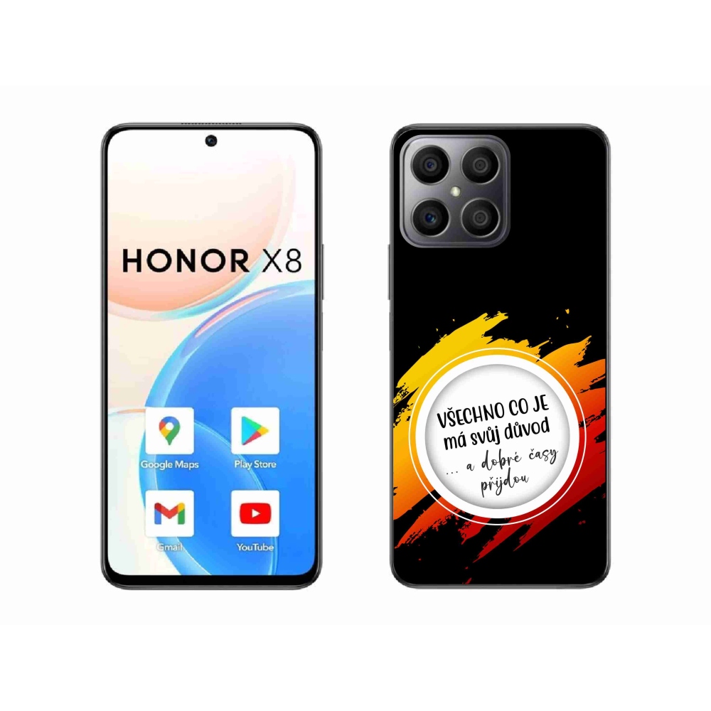 Gél borítás mmCase a Honor X8 4G-n - idézet 3 fekete háttér