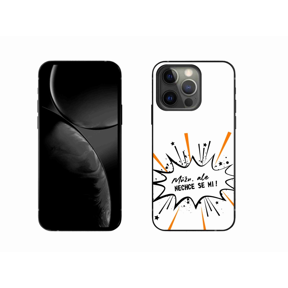 Gél borítás mmCase iPhone 13 Pro 6.1 készülékhez - vicces szöveg 11 fehér háttér