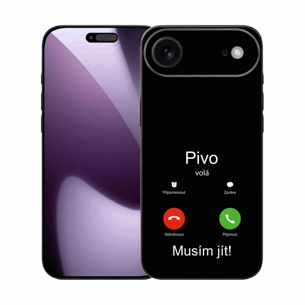 Gél borítás mmCase iPhone 17 Air készülékhez - vicces szöveg 14 fekete háttér