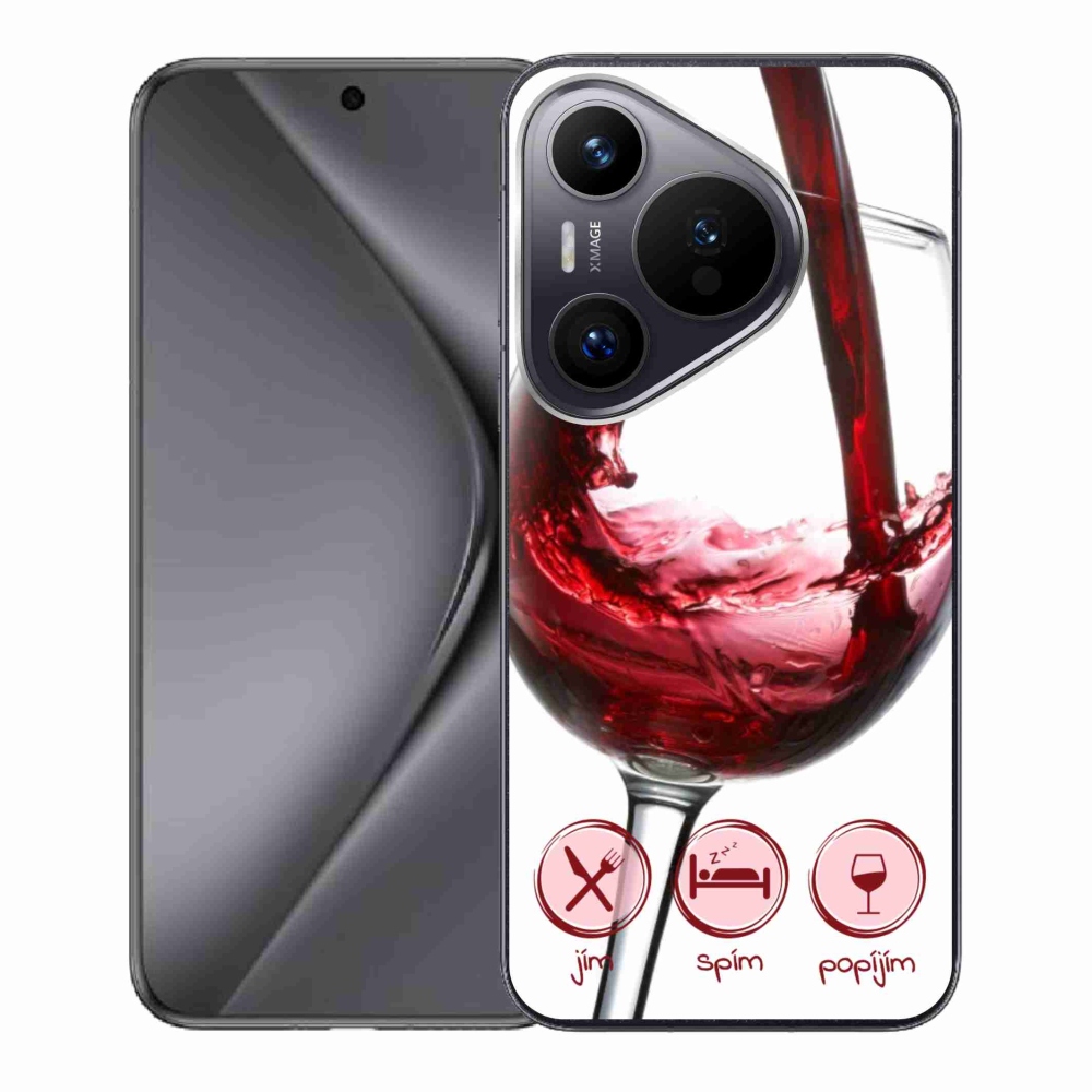 Gél tok mmCase a Huawei Pura 70-hez - borospohár piros