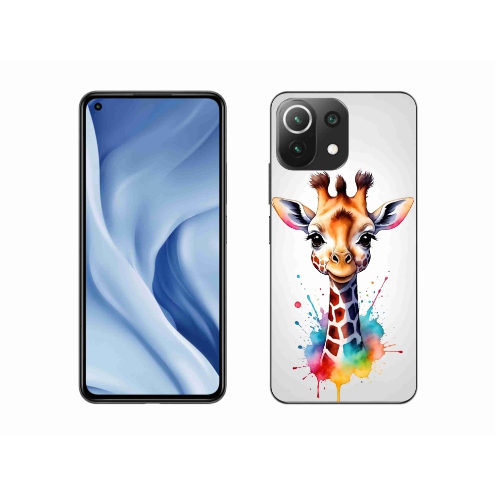 Gél borítás mmCase a Xiaomi Mi 11 Lite 4G/5G-hez - zsiráf 1