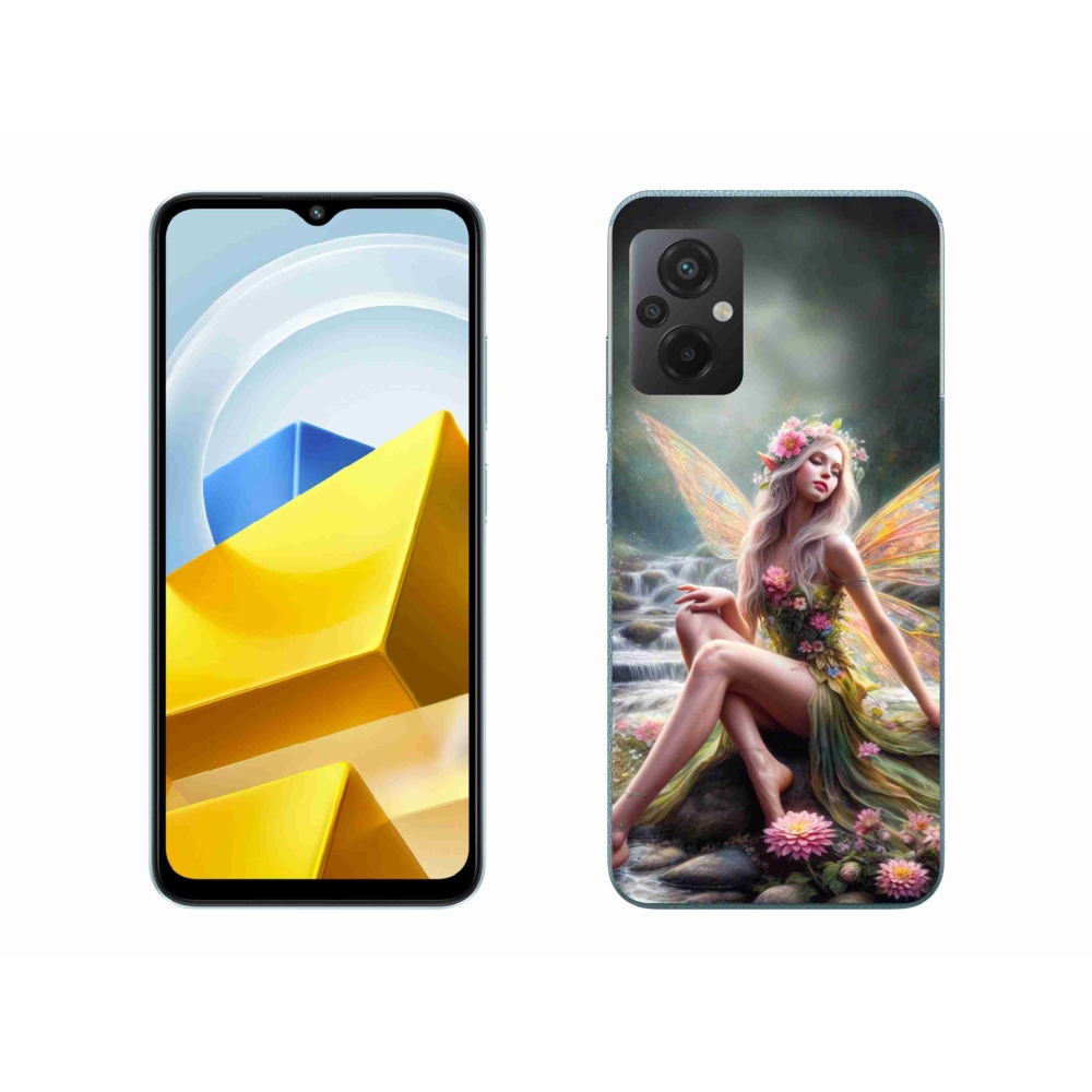 Gél borítás mmCase a Xiaomi Poco M5 4G-hez - pillangó nő 1