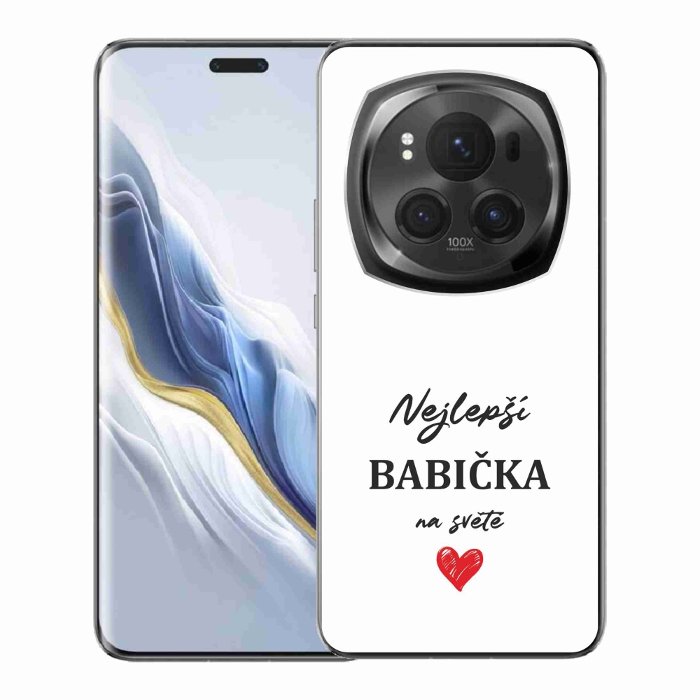Gél borítás mmCase a Honor Magic 6 Pro 5G készülékhez - Best Grandma 1 fehér háttér